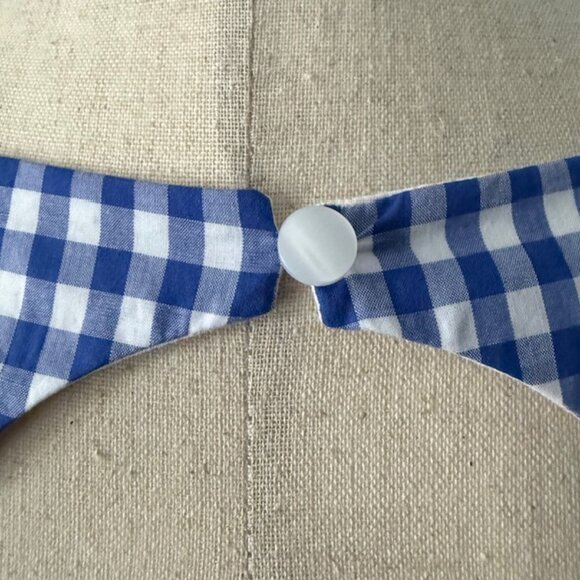 Talbots Lemon Gingham Shift Dress Embroidered Keyhole Back Lined Cotton 16 NWOT - Picture 10 of 16